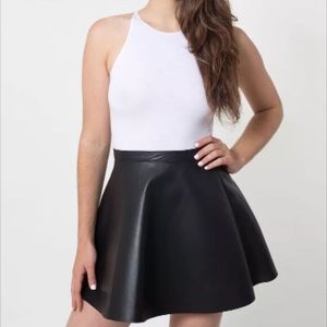 SOLD American Apparel Vegan Leather Circle Skirt